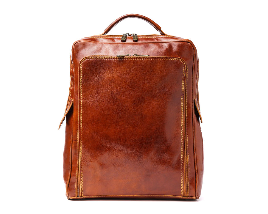 Vintage Full Grain Leather Backpack for Laptop