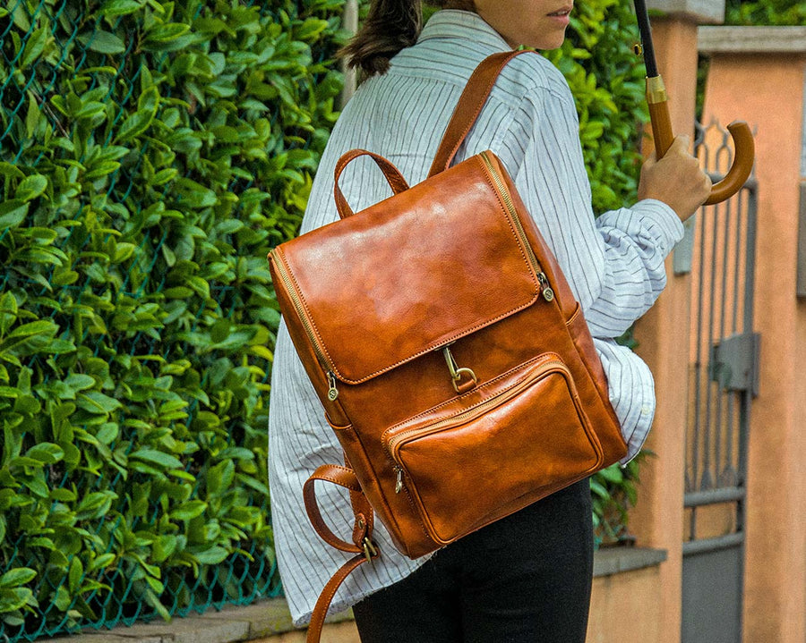 One The Rise Leather Backpack for Her