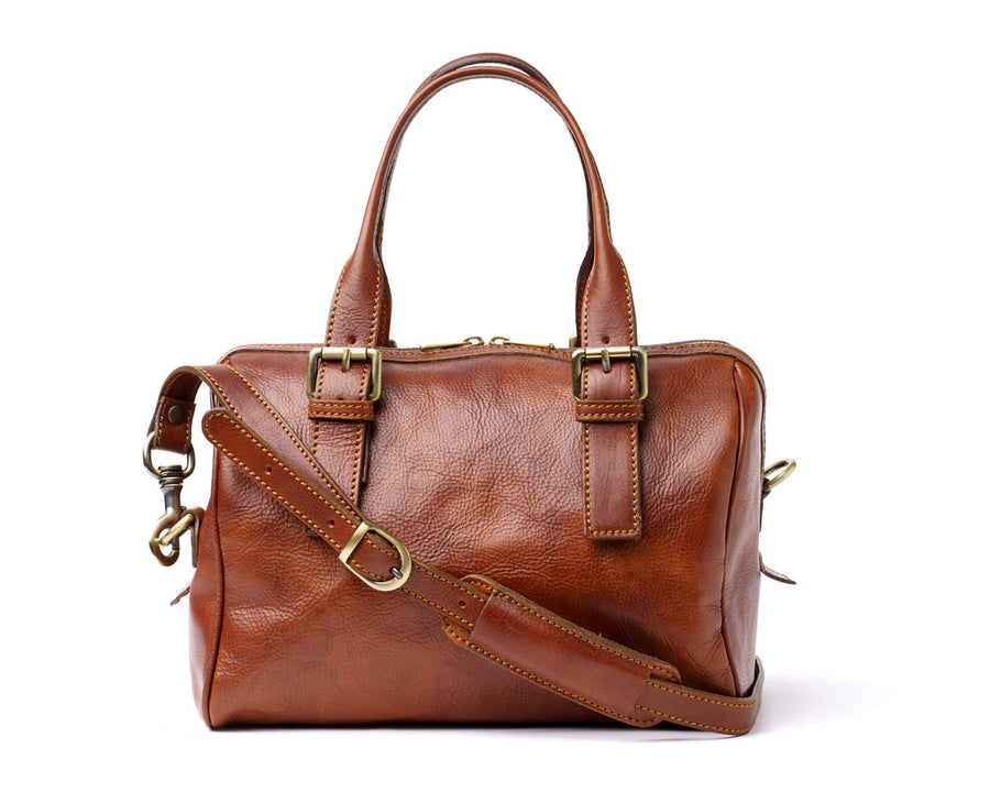 Womens Mini Duffel Crossbody Bag By Pampora Leather