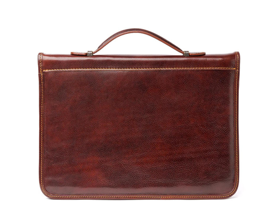 Dark Brown Leather Portfolio Bag