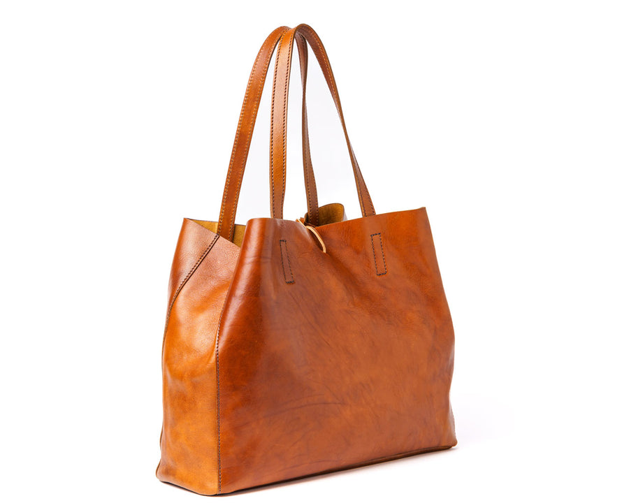 On A Voyage Leather Tote Bag