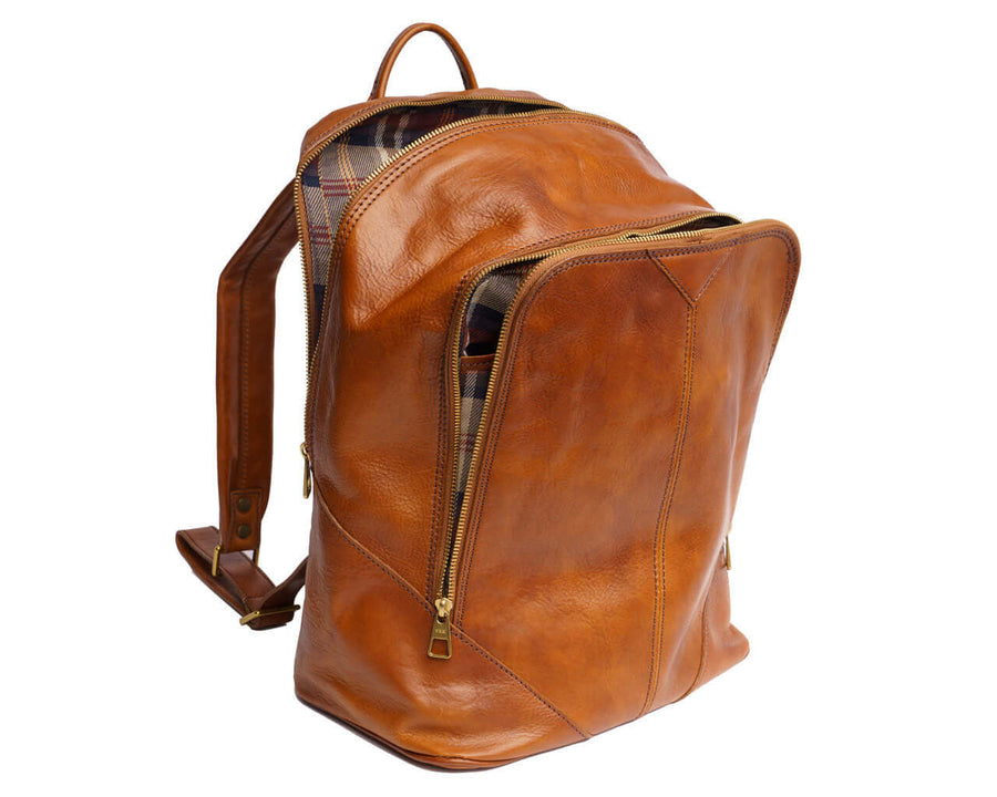 16 Inch compartment of Leather Backpack 
